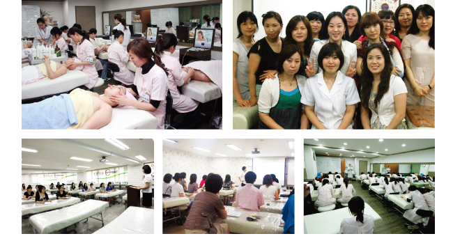 顏靚體靚美容院加盟商在培訓